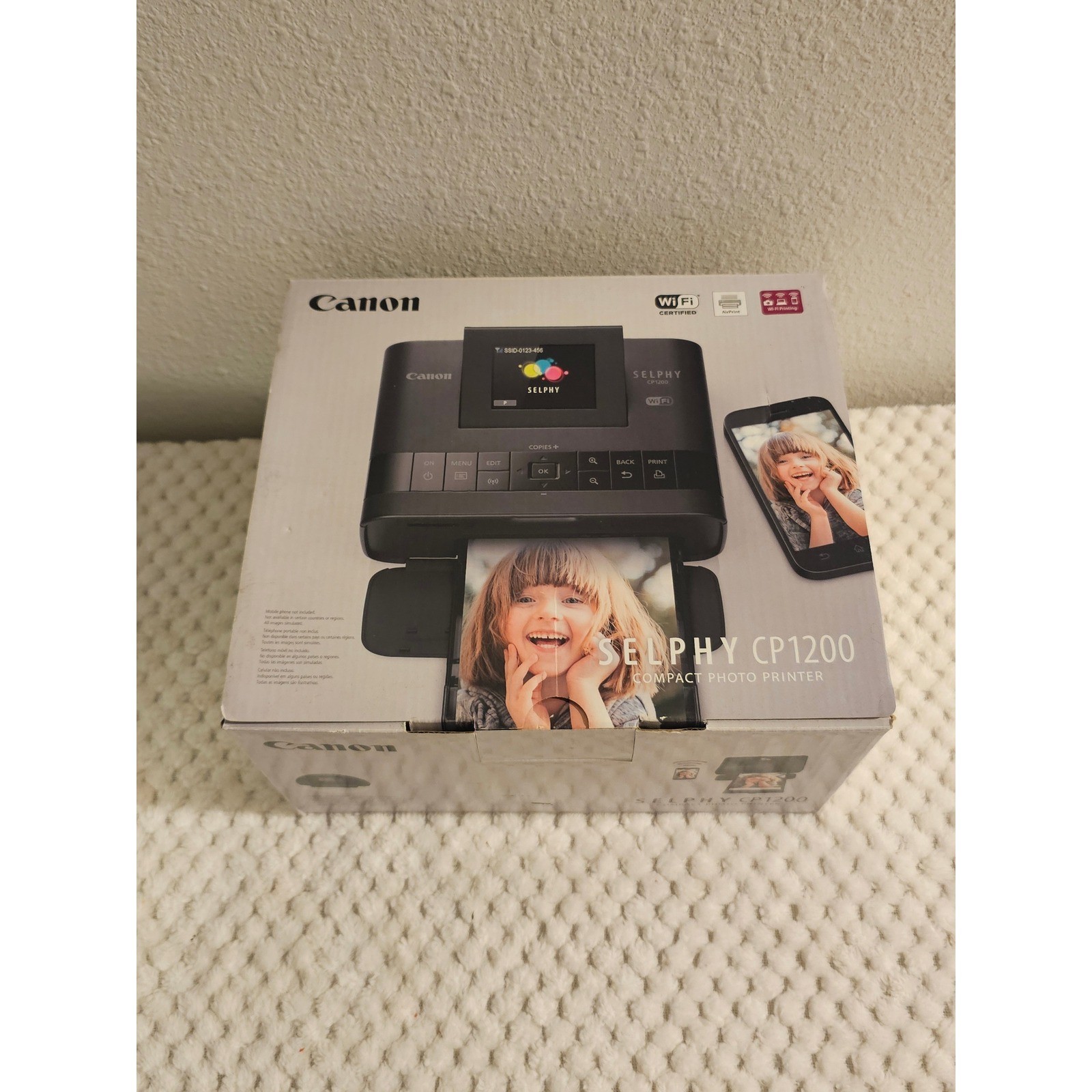 Canon SELPHY CP1200 Black Compact Photo Printer Wireless Wi-Fi Printing
