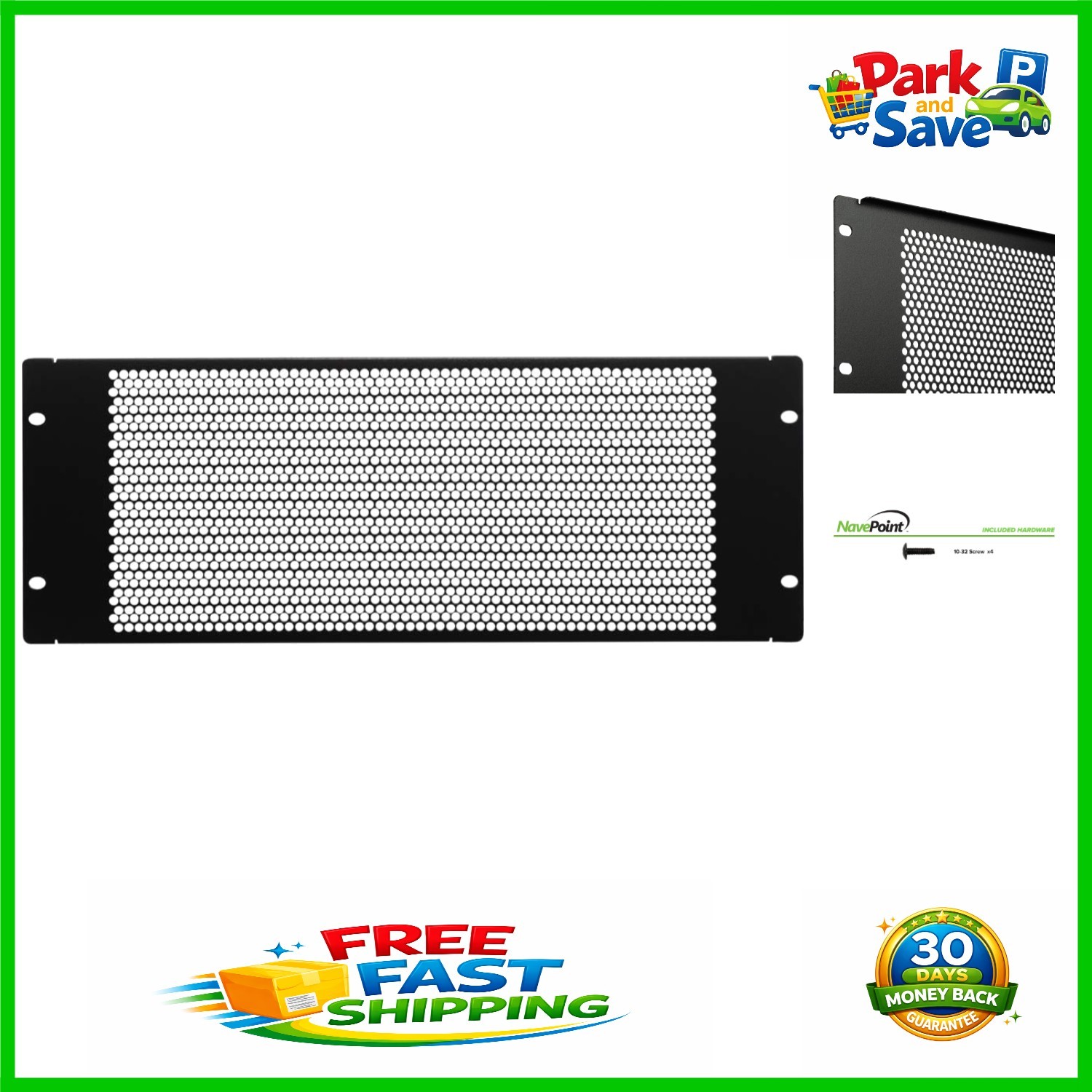 Durable Alloy Steel 4U Rack Mount Panel with Venting for Server Enclosures