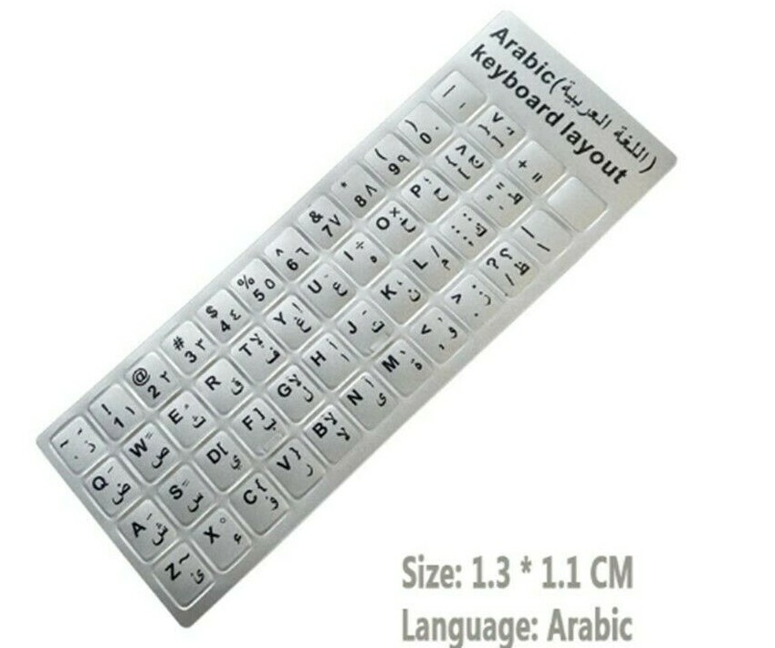 ✅PC Alphabet Letters Keyboard Stickers For computer Laptop SILVER