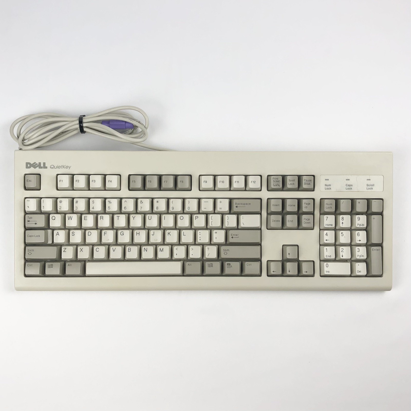 Vintage Dell SK-8000 PS/2 Keyboard Beige Tested