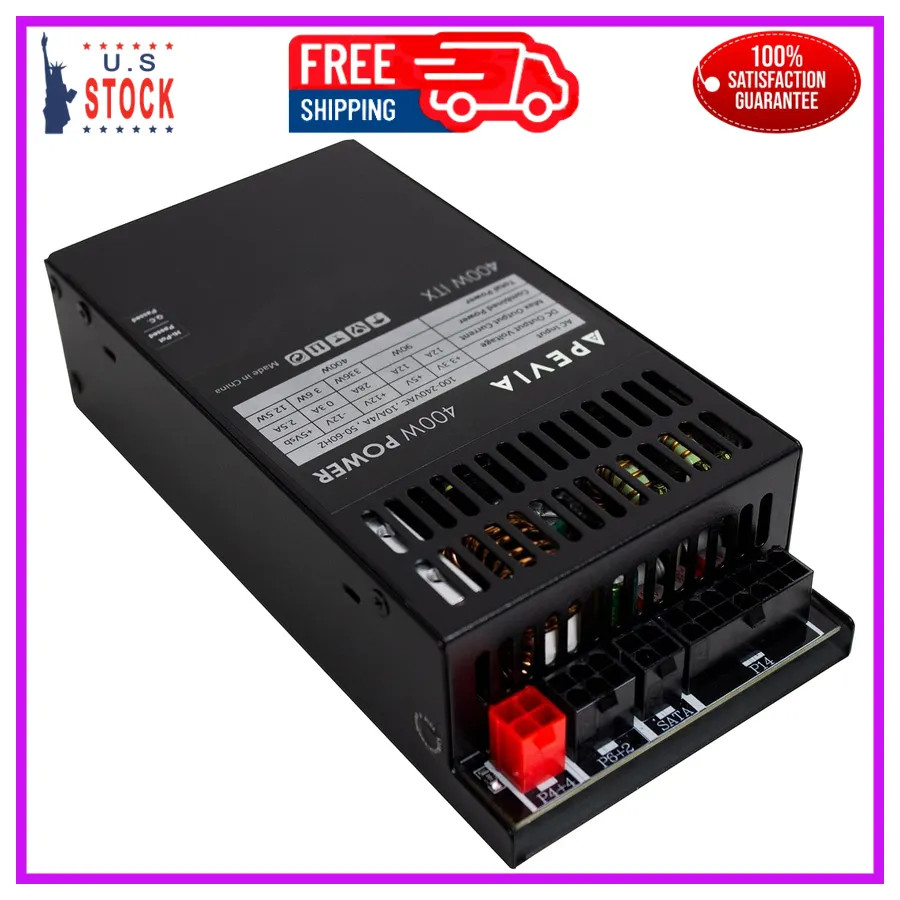Apevia ITX-PFC400W 400W Fully Modular ITX Power Supply Active PFC 90-264V