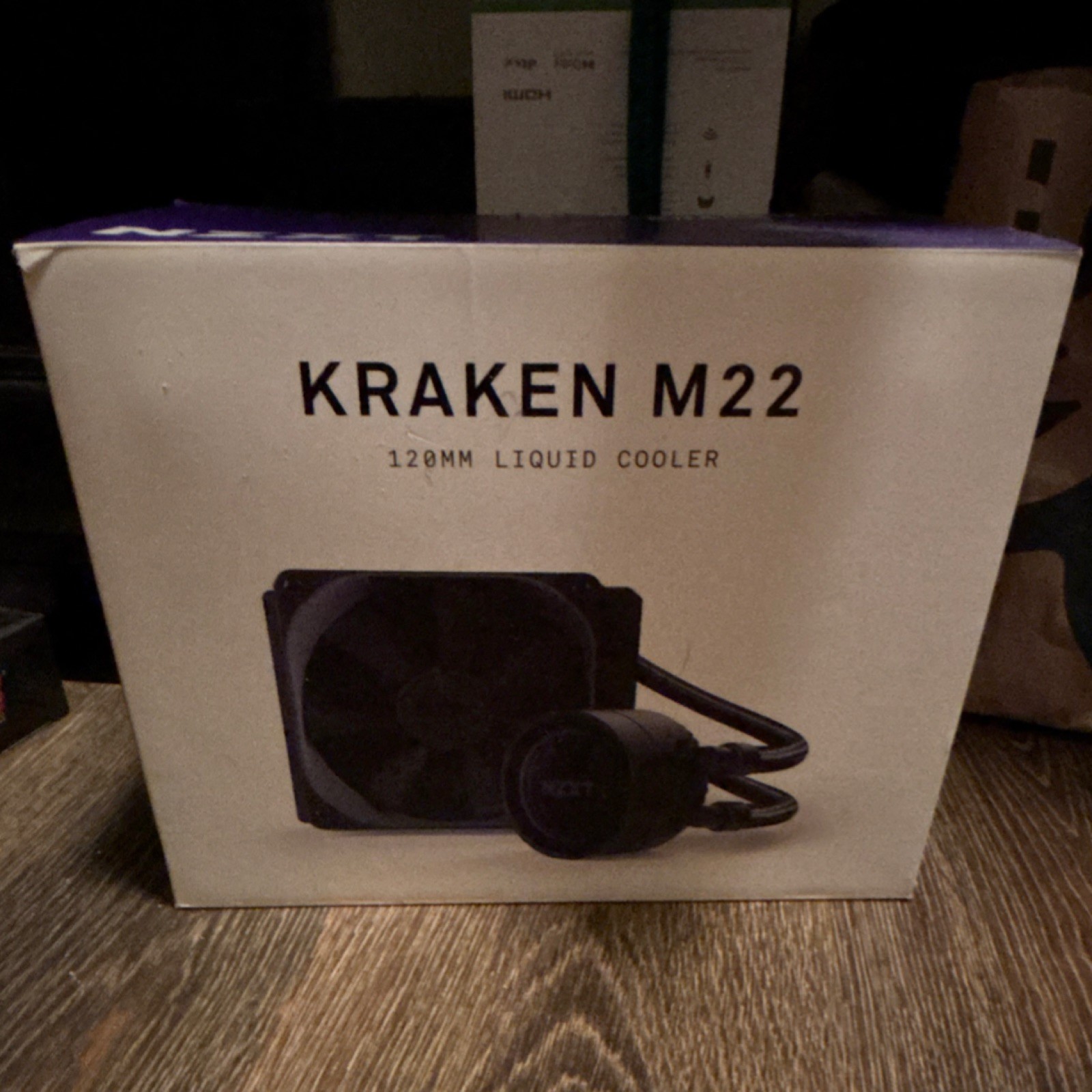 NZXT Kraken M22 Liquid CPU Cooler Black 120mm Purple Fan Light