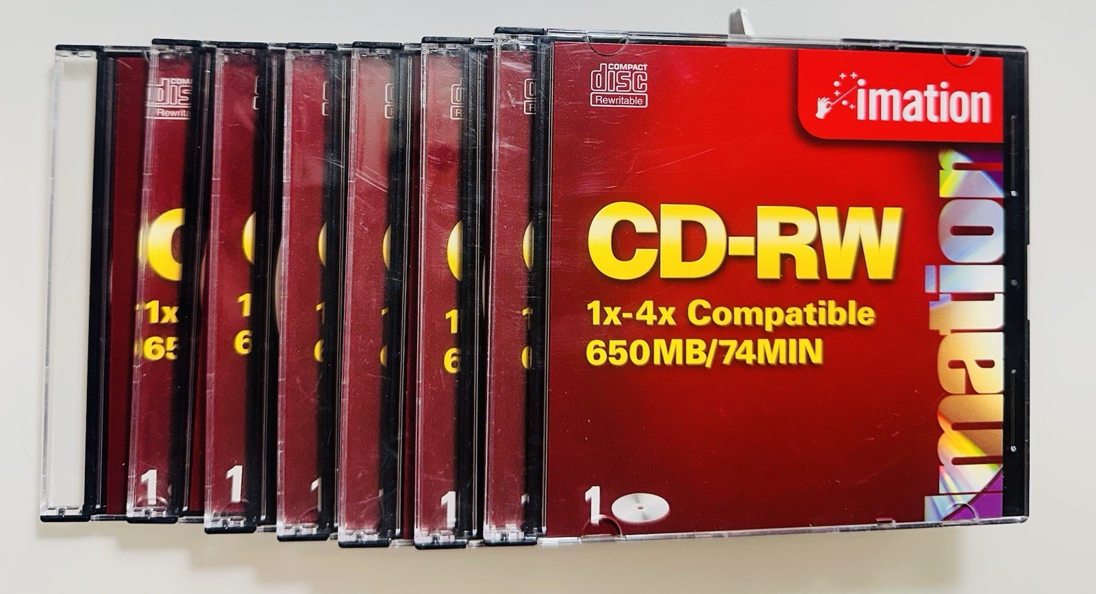 IMATION CD-RW 1X-4X Compatible 650MB 74Min Lot of 7