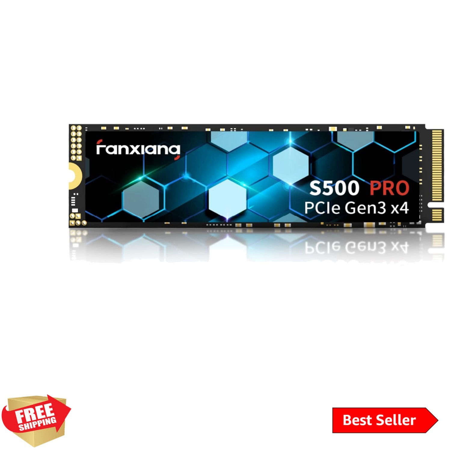 High-Performance 256GB NVMe M.2 SSD with SLC Cache - 3-  Included