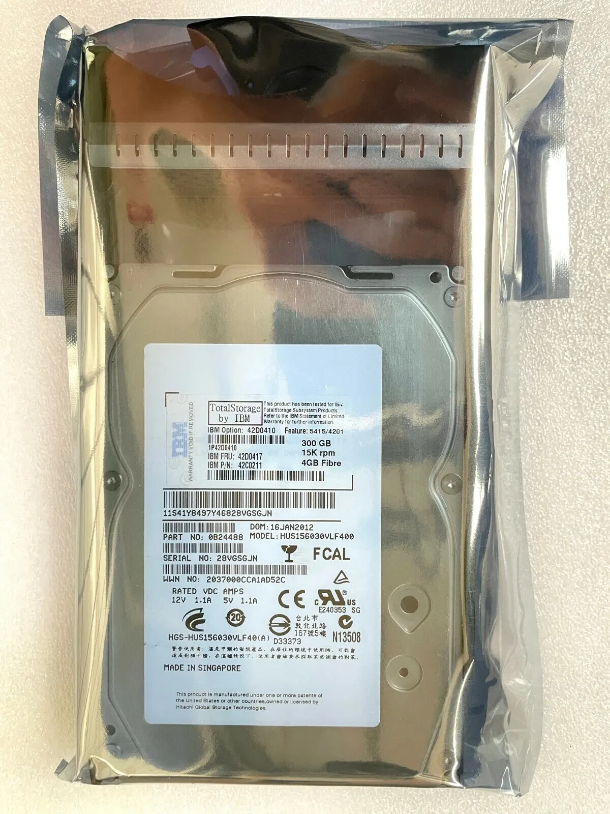 IBM 42D0410 42D0417 42D0413 300GB 15K RPM 4GBPS DS4700 fibre channel hard drive