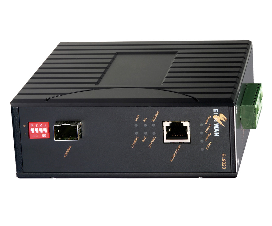 NEW EtherWan Hardened Gigabit Media Converter Rugged EL9020-00B