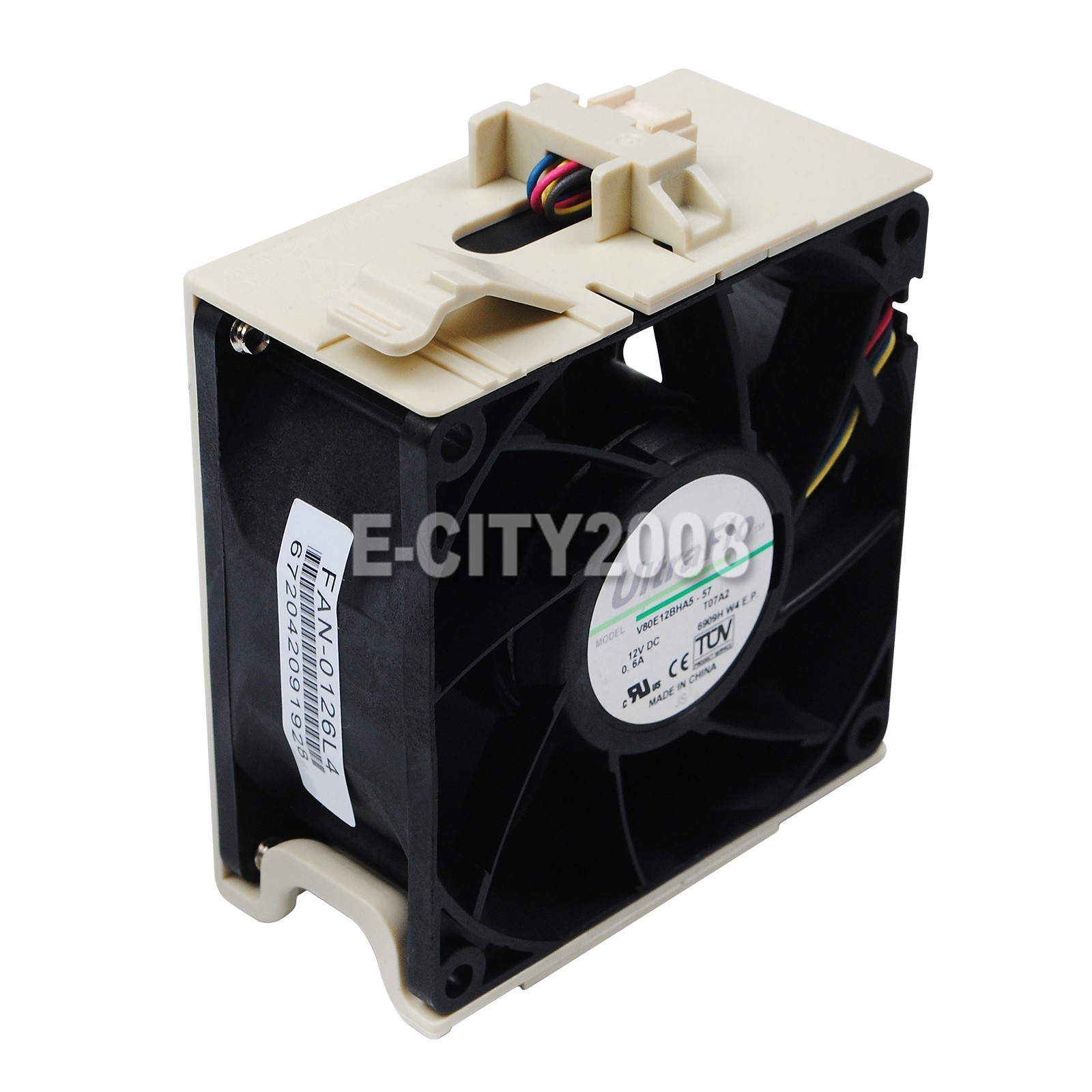 Ultra-micro Server Fan FAN-0126L4 V80E12BHA5-57 T07A2 12V 0.6A 4-pin 80mm*38mm