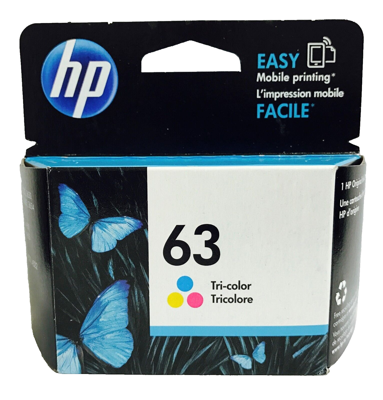 Genuine HP 63 Color Ink Cartridges Deskjet 1112 2130 3630 3632 3634 63 F6U61AN