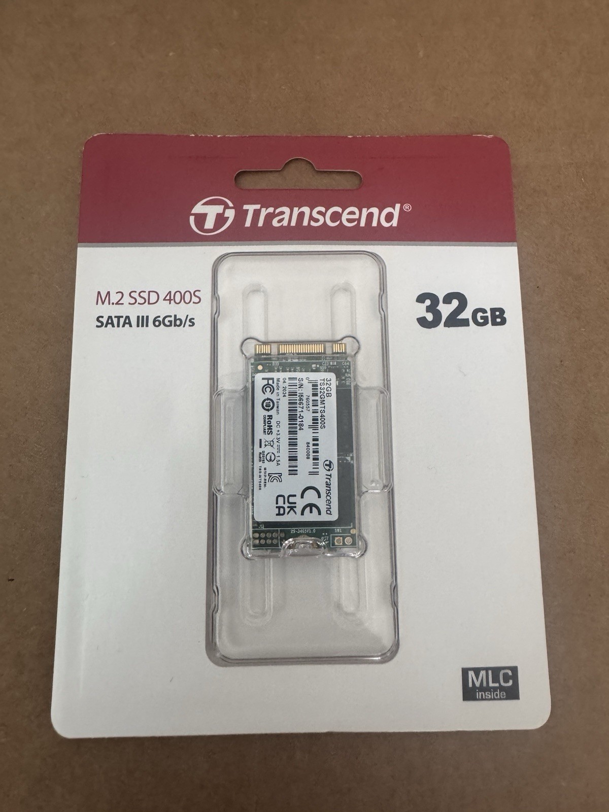 SATA III 6GB/S MTS400S Solid State Drive 42mm M.2 SSD 400S 32GB By TRANSCEND