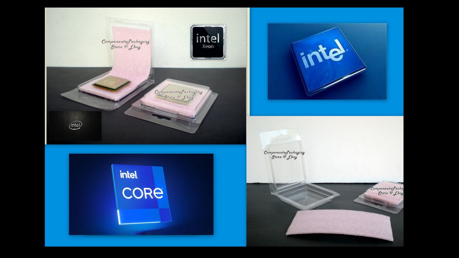 Processor CPU Clamshell Case for Intel Core i7 LGA1151 - Lot of 10 25 40 80 250
