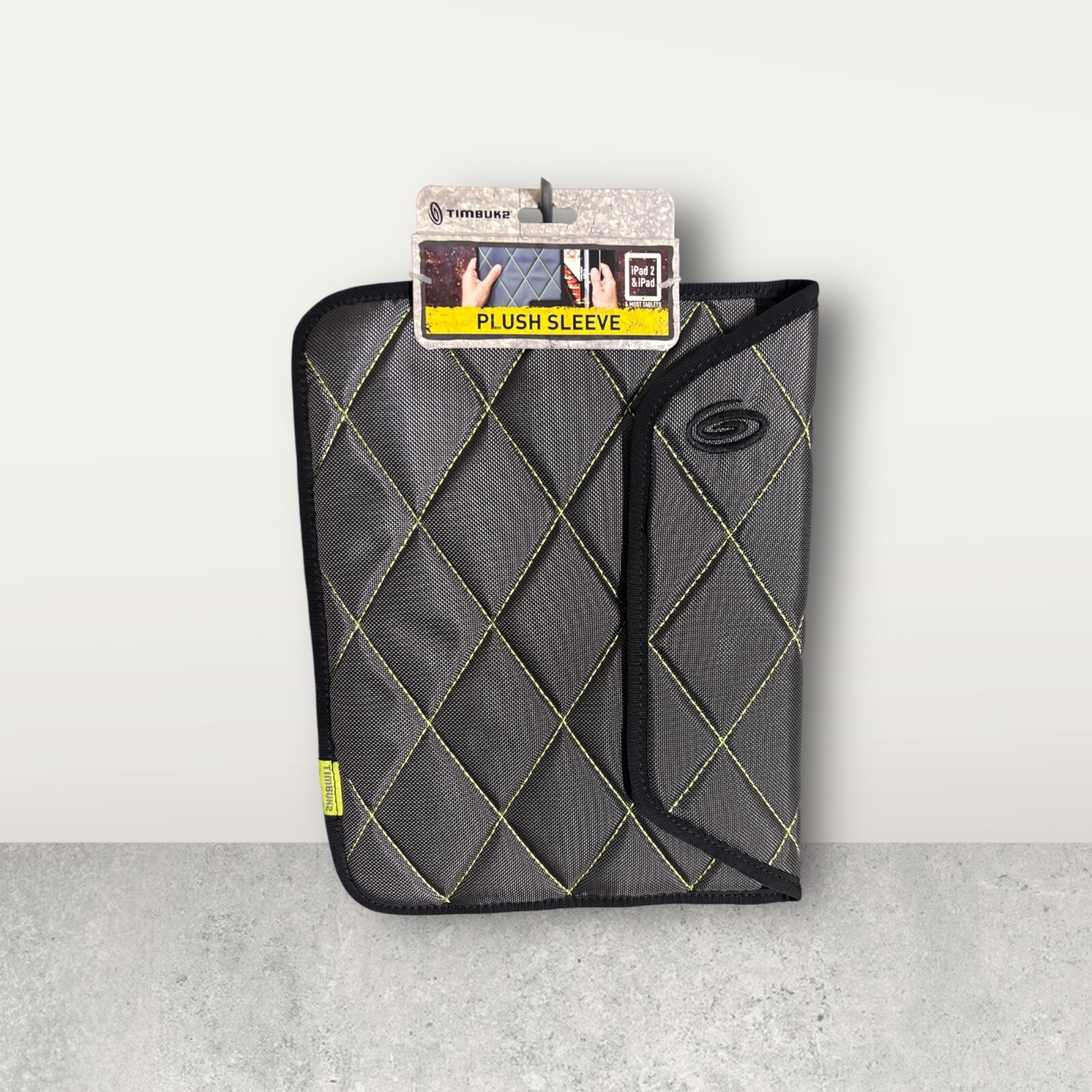 TimBuk2 apple Ipad E-Reader Sleeve Tablet Case 7.5x10.5 GrayQuilt Hook Loop