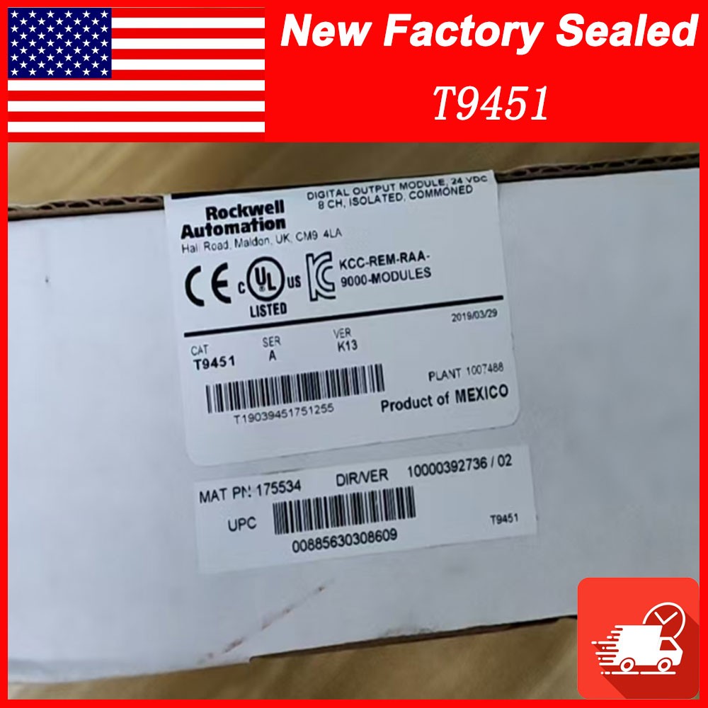 1PC AB T9451 SER A  VER K13 8PT OUTPUT ROCKWELL AUTOMATION  PLC New SEALED T9451