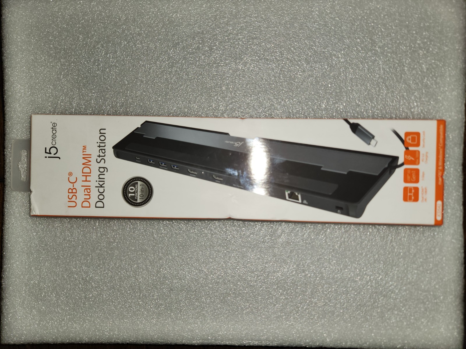 j5create USB-C Dual HDMI Docking Station 10-in-1 Laptop Dock JCD542 - NEW IN BOX