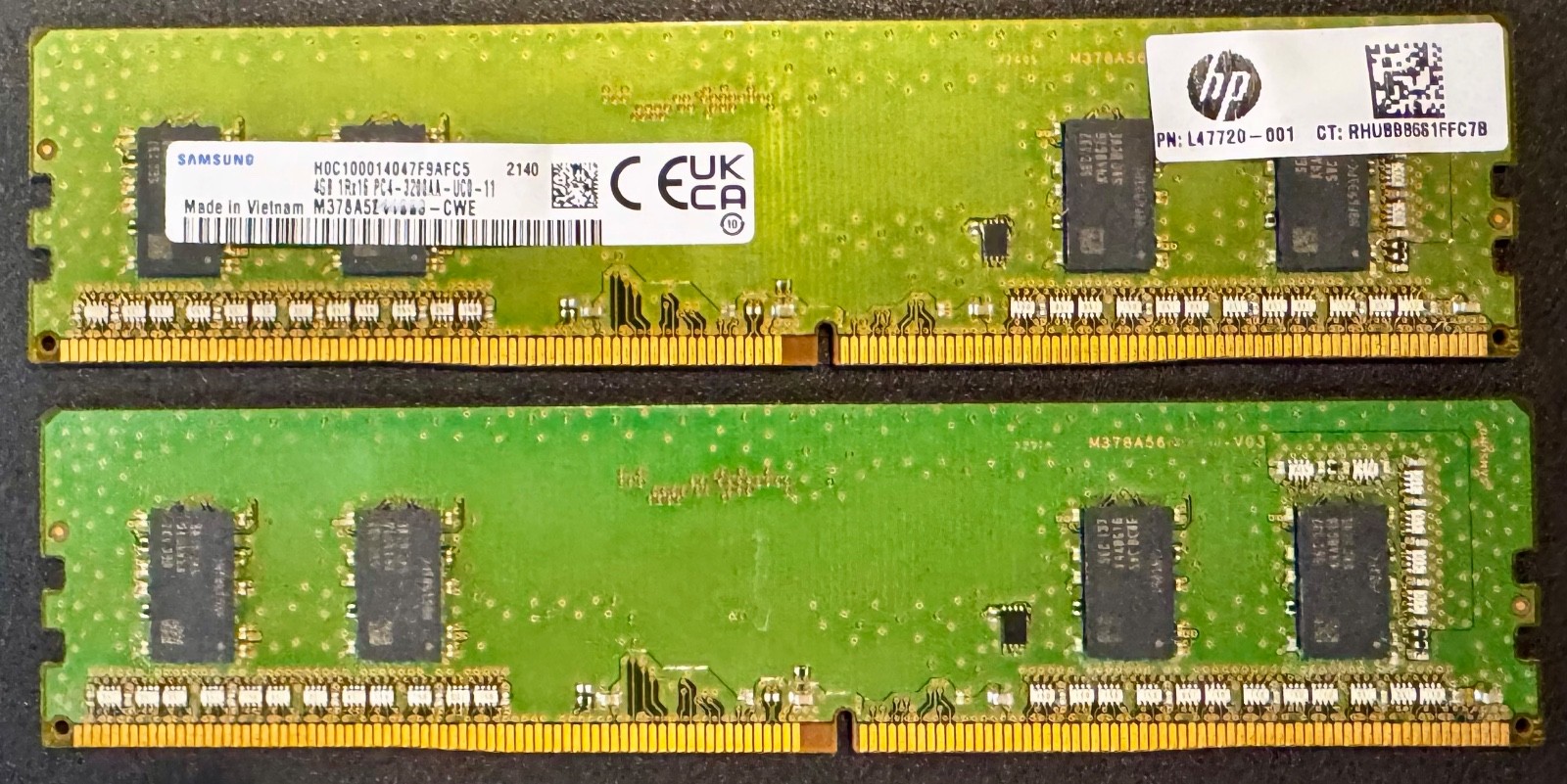 8GB (2x4GB) DDR4 PC3200 desktop RAM Samsung--barely used