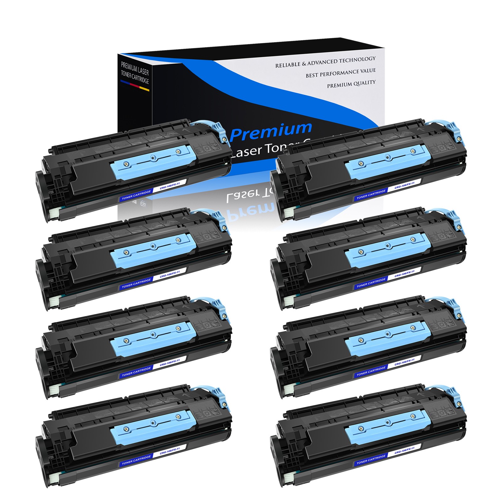 8 PK High Yield 106 Toner Cartridges Fit Canon Imageclass MF-6590 6580 6530 6550