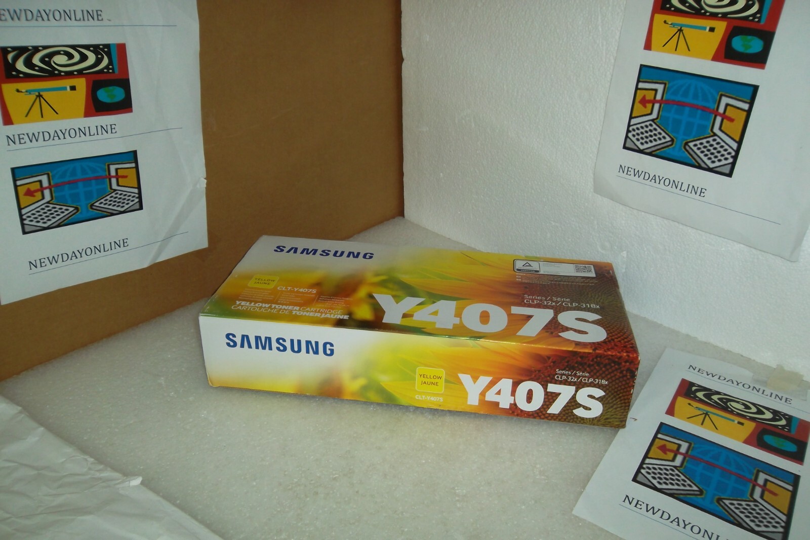 Samsung Y407S CLT-Y407S Toner Yellow 1,000 Page for CLP-32X CLP-318X Genuine NEW