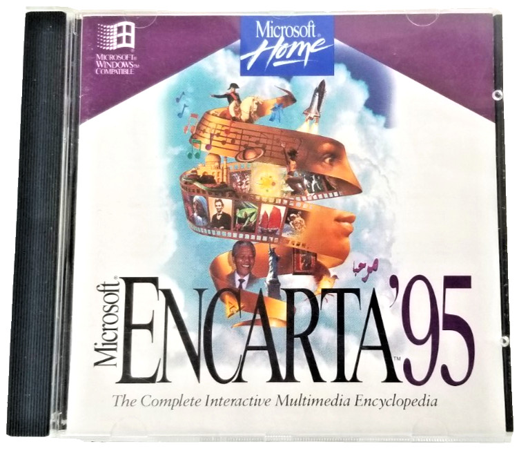 Microsoft Encarta 95 CD-ROM Windows  Interactive Encyclopedia 1995 Complete
