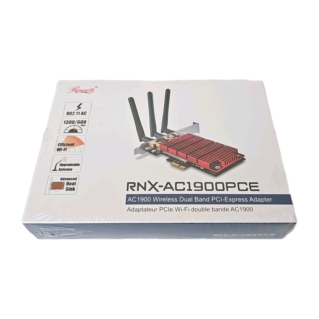 Rosewill RNX-AC1900PCE Rnx-AC1900PCE 802.11AC Dual Band AC1900 PCI Express NEW