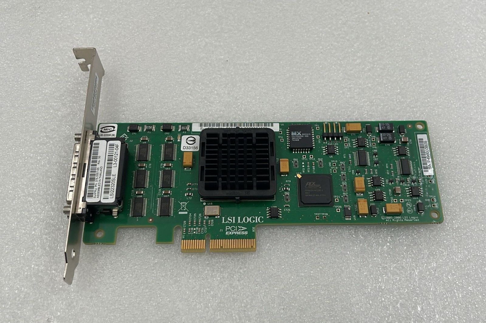Sun 375-3357-05 LSI22320SLE PCIe U320 SCSI Controller Card Low-profile