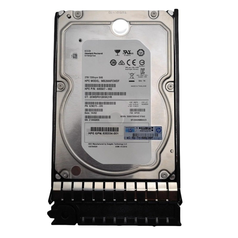 AW590A HPE 602119-001 M6612 2TB 6G SAS 7.2K RPM LFF 3.5" EVA P6300/P6500 HDD New