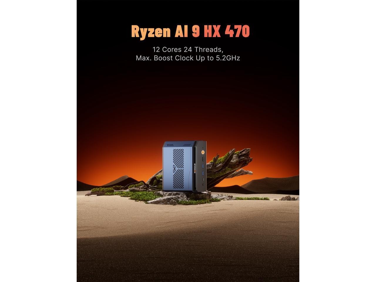 VTA-439 Barebone Mini PC,  Personal-AI PC AMD Ryzen AI 9 HX 470 (Up to BOSGAME