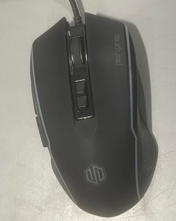 PERIPHIO LED WIRED GAMING MOUSE - BLACK