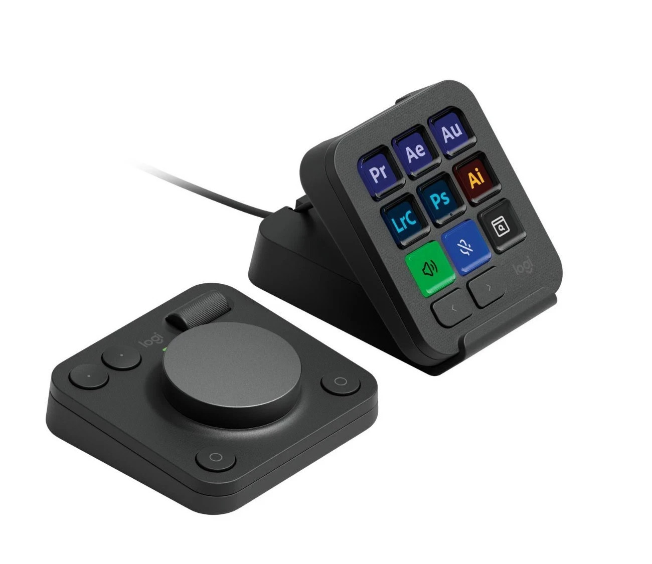 Logitech MX Creative Console - Box & all accessories + carrying case (no cord)