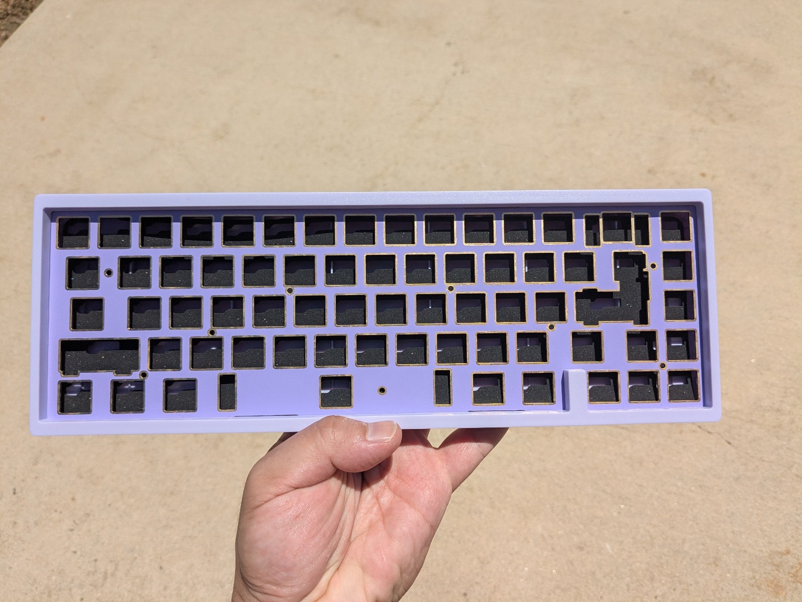kbdfans KBD67 lite Lavender ABS case w/ FR4 plate ANSI layout. No PCB included.