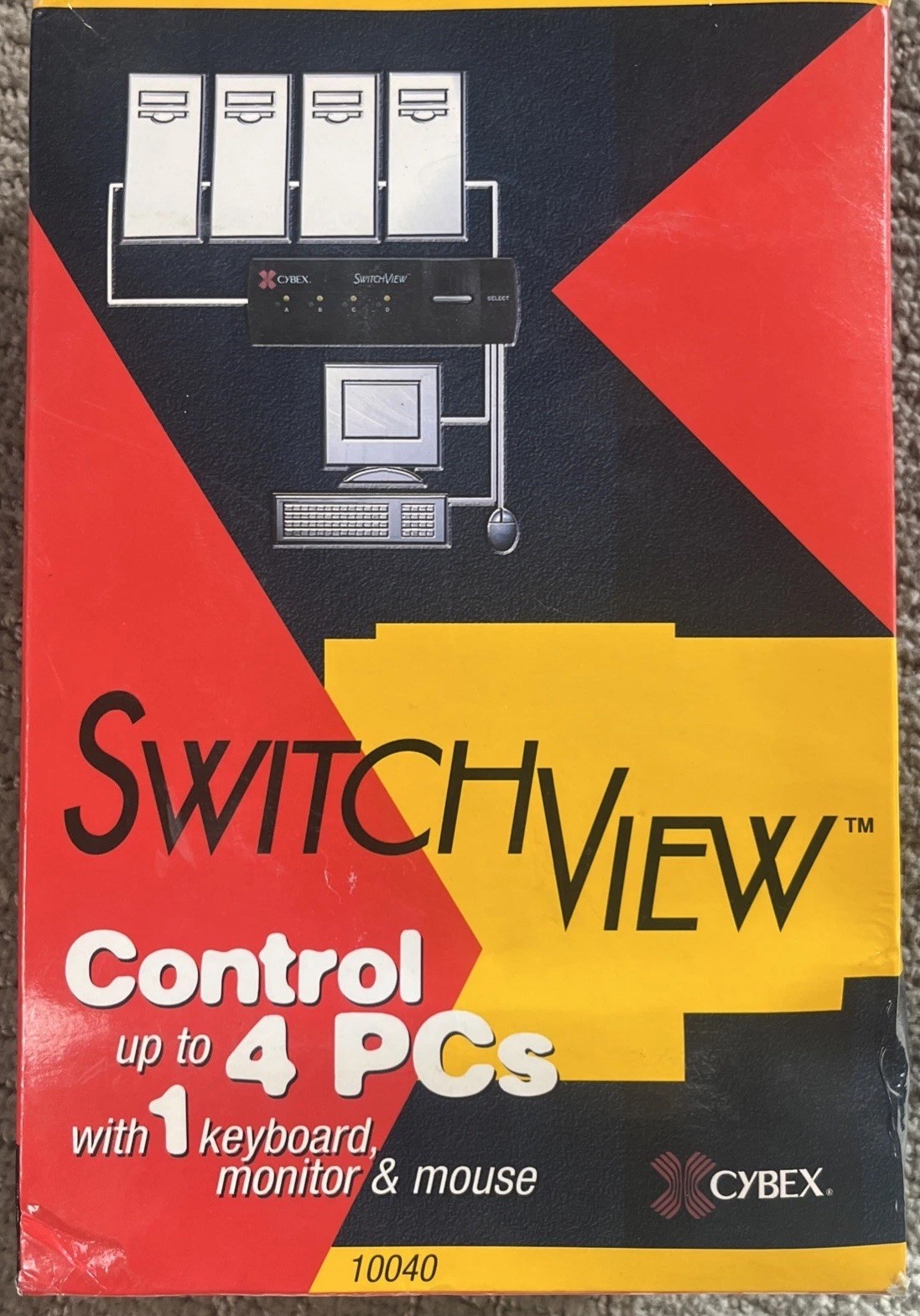 Cybex SwitchView 10040 From 1998 Control 4 PC's With One Keyboard Monitor Mouse
