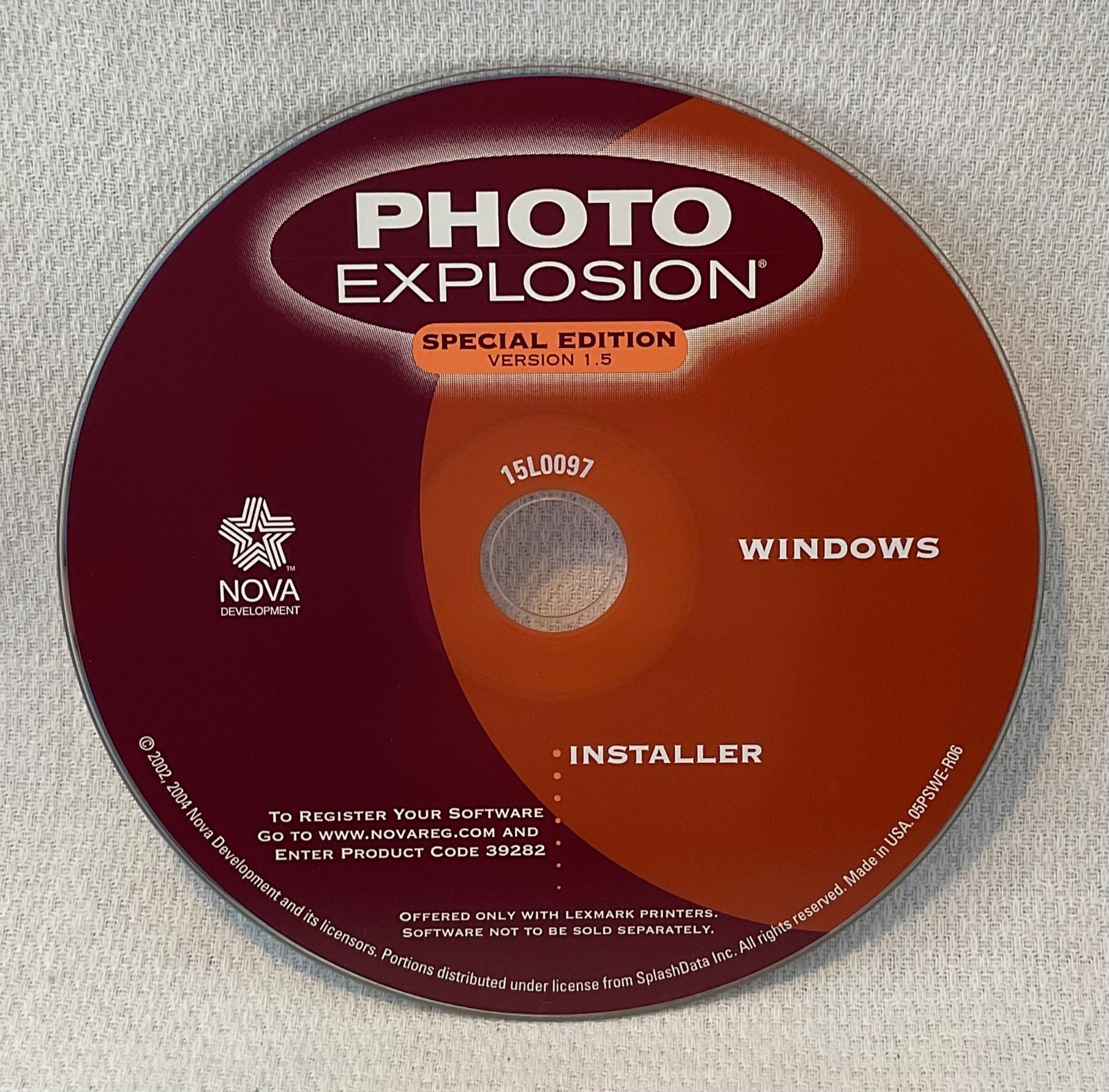 Photo Explosion Special Edition Version 1.5 for Windows (2002, 2004) *Disc Only*