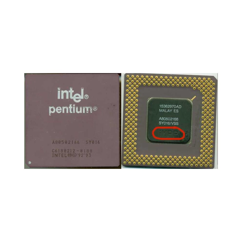 Intel Pentium 166 Non-MMX CPU A80502166 SY016 Socket 7 Processor