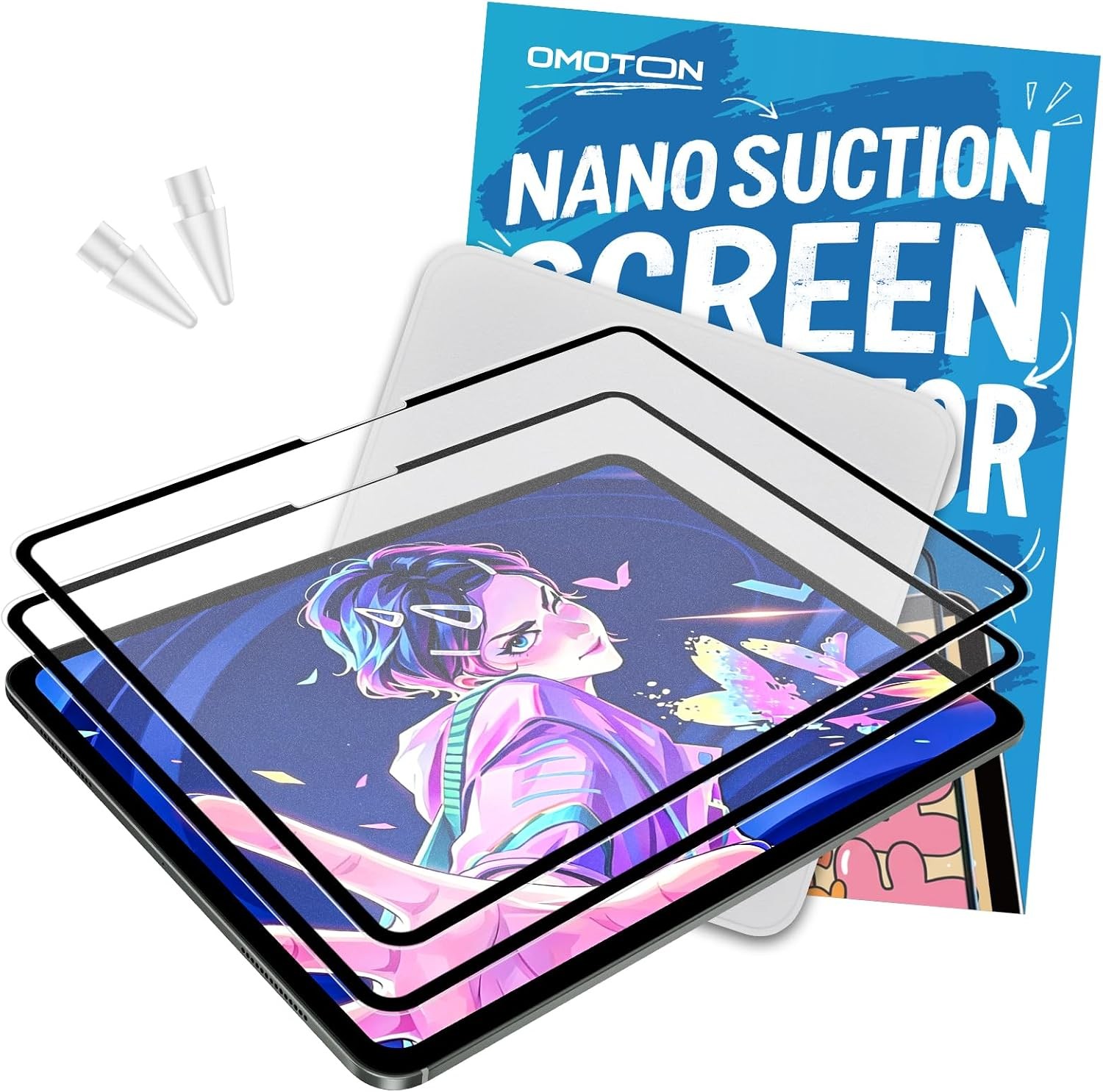 2 Pack Detachable Paper Screen Protector for iPad Pro 13", Anti-Glare, Bubble Fr
