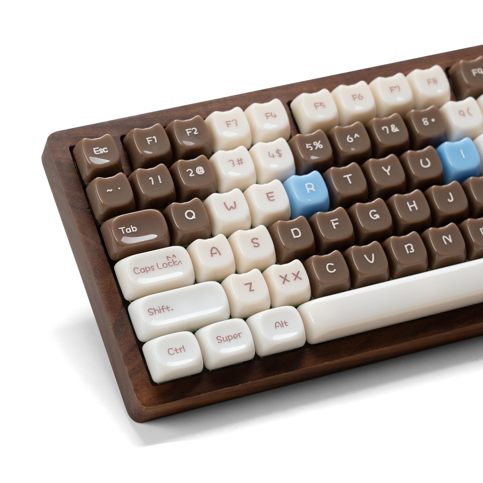 Jelly Jade Keycaps Translucent Cute Ragdoll Cat Mao Profile 148 Keys Brown PC