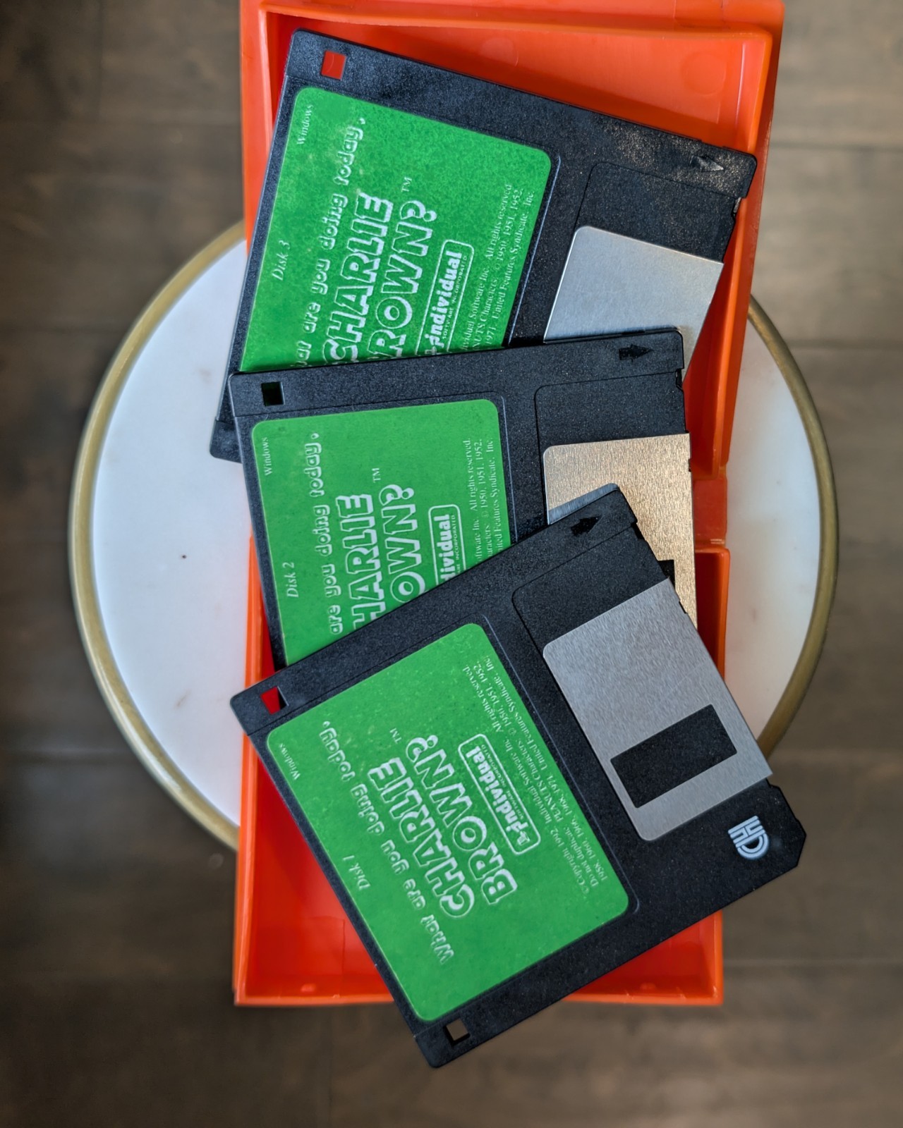 Vintage 90s PC Game Lot 3.5 Floppy Disks Disney Charlie Brown Snoopy Untested