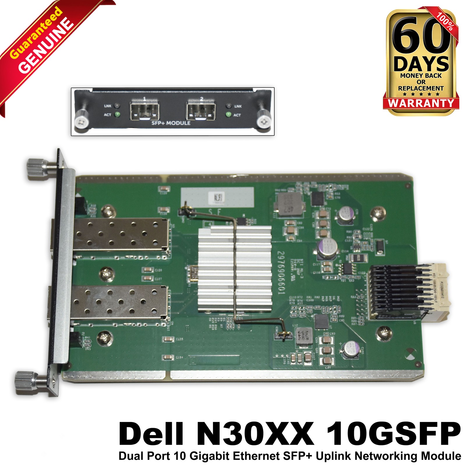 Dell N3000 Series Switch N30XX 10GGSFP 10GbE SFP+ Dual-Port Uplink Module 41VC3
