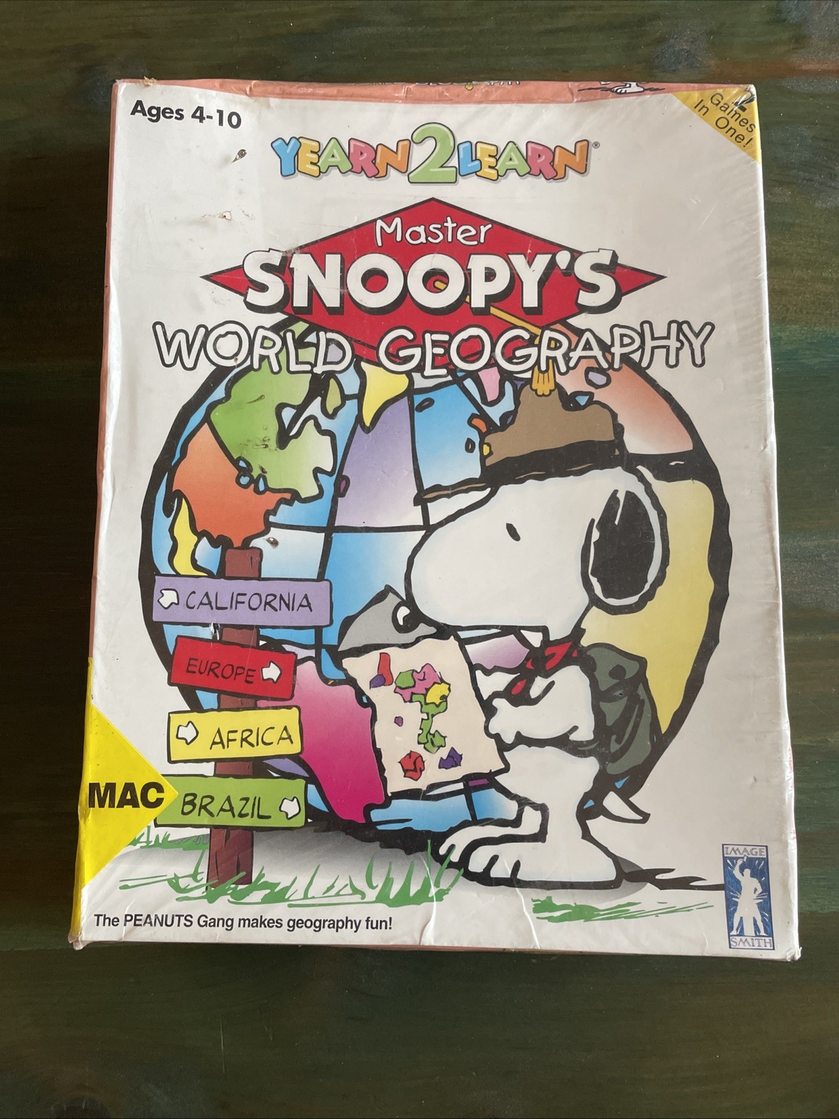 PEANUTS Snoopy Yearn 2 Learn Master Snoopy's World Geography Rare NEW SEALED