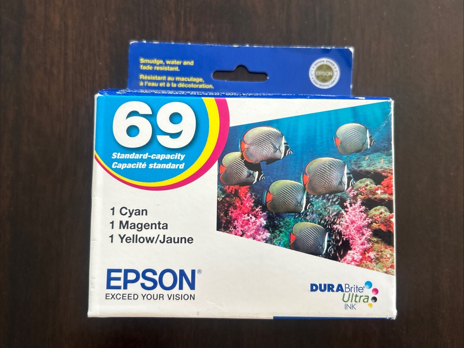 Genuine Epson 69 T069520 3-Pack Color CMY Ink Cartridges - NEW SEALED Exp.
