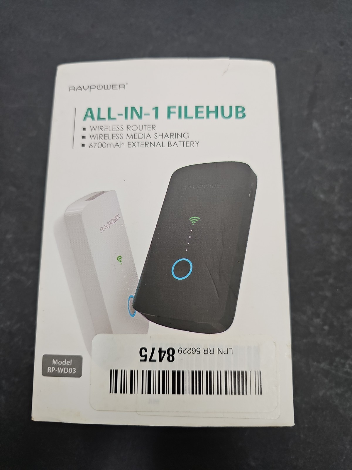 RAVPower FileHub Wireless Router / Power Bank RP-WD03