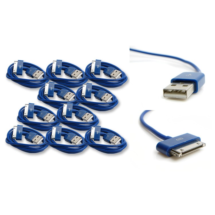 10X 6FT USB SYNC DATA POWER CHARGER CABLE APPLE NEW IPAD IPHONE IPOD TOUCH BLUE