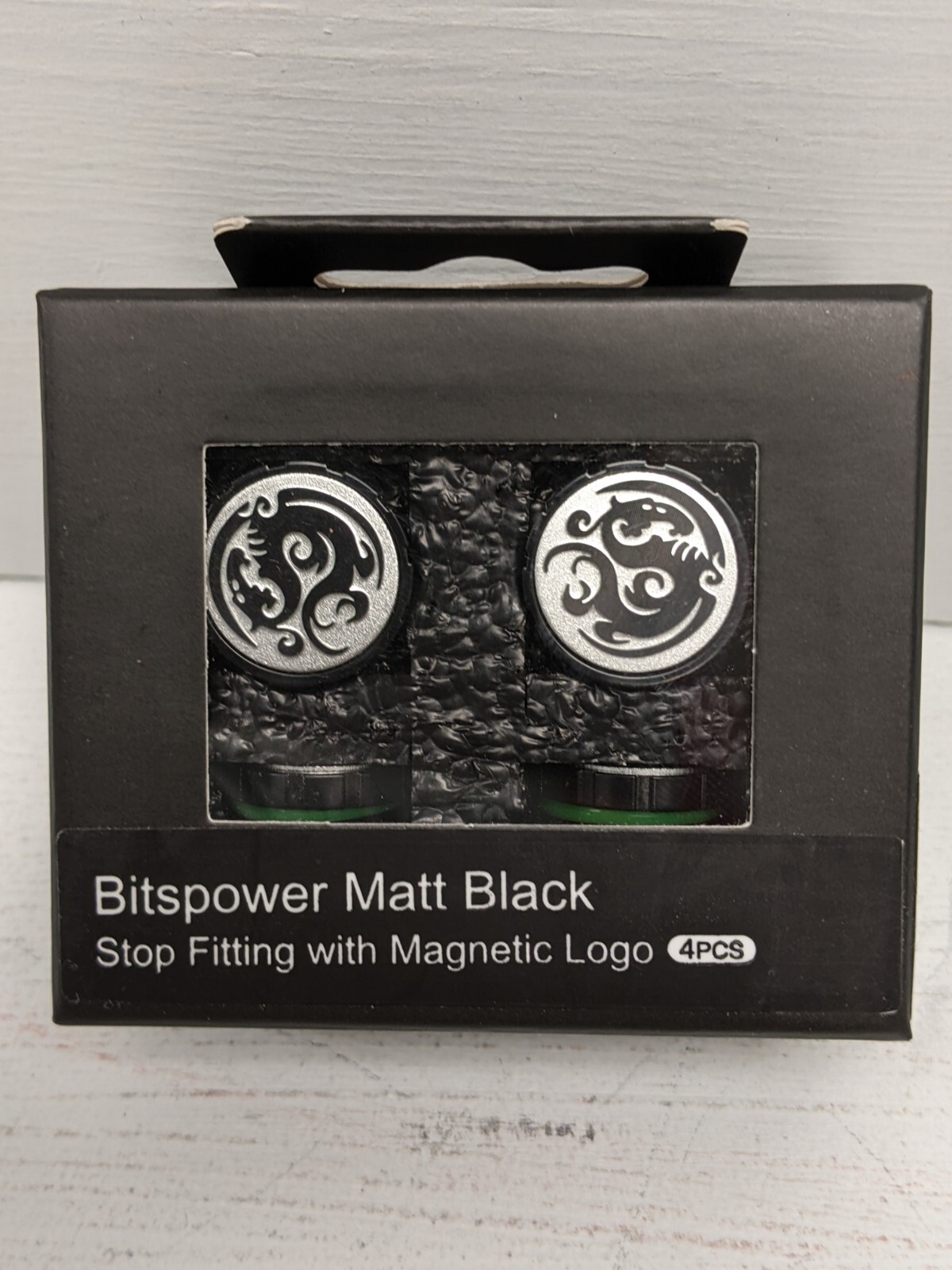 Bitspower Matt Black Stop Fitting with Magnetic Logo (4PCS) - New Factory Sealed