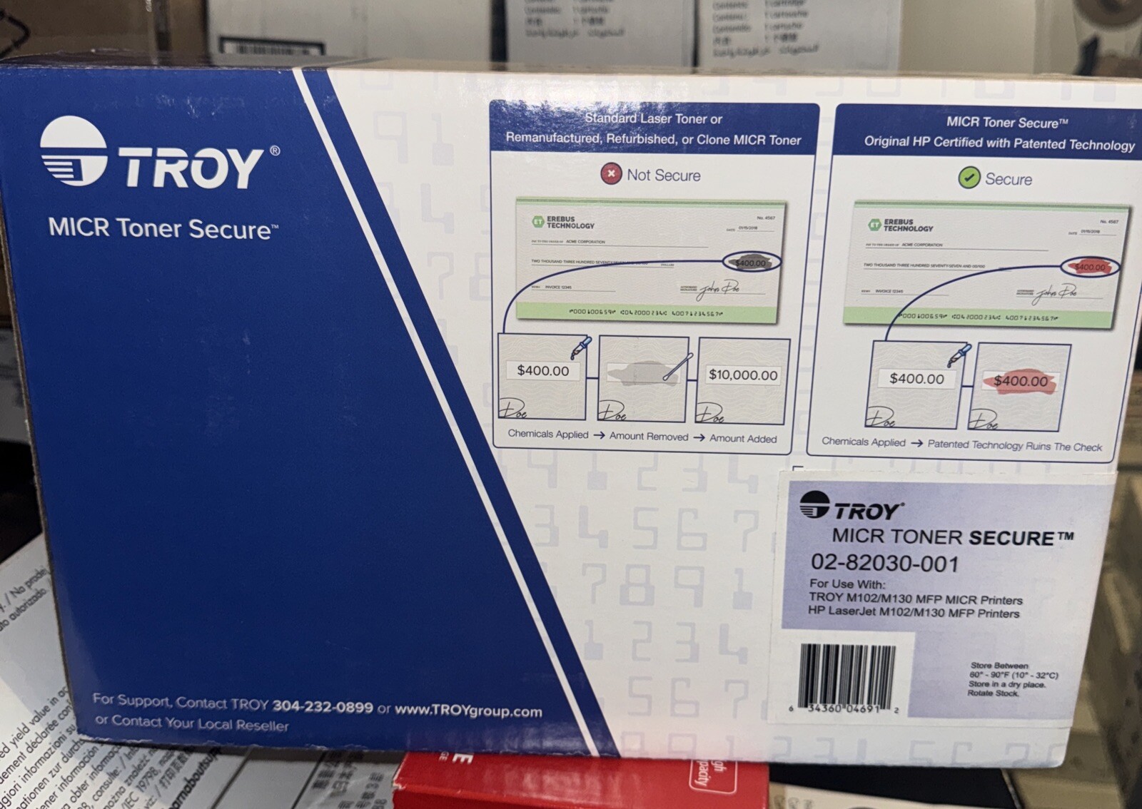 Troy 02-82030-001 Black Micr Cartridge Genuine New OEM Sealed Boxed