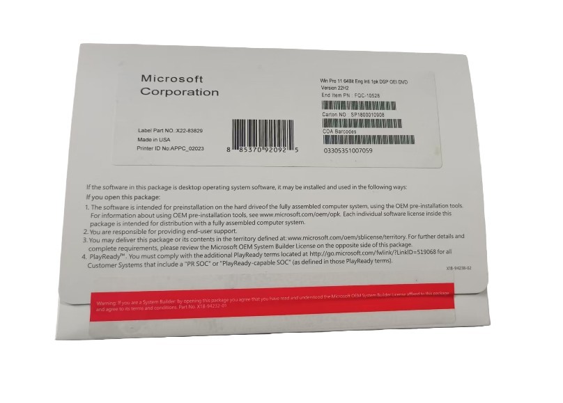 Genuine Windows 11 Pro 64 bit CD Version, Brand New, 
