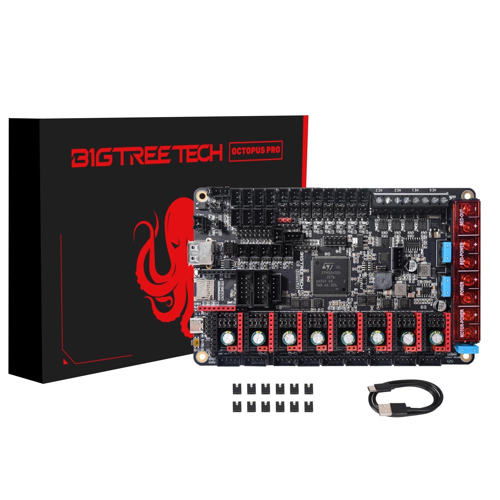 BIGTREETECH Octopus Pro V1.1 H723 32bit Control Board 550MHz Support 8 Axis S...