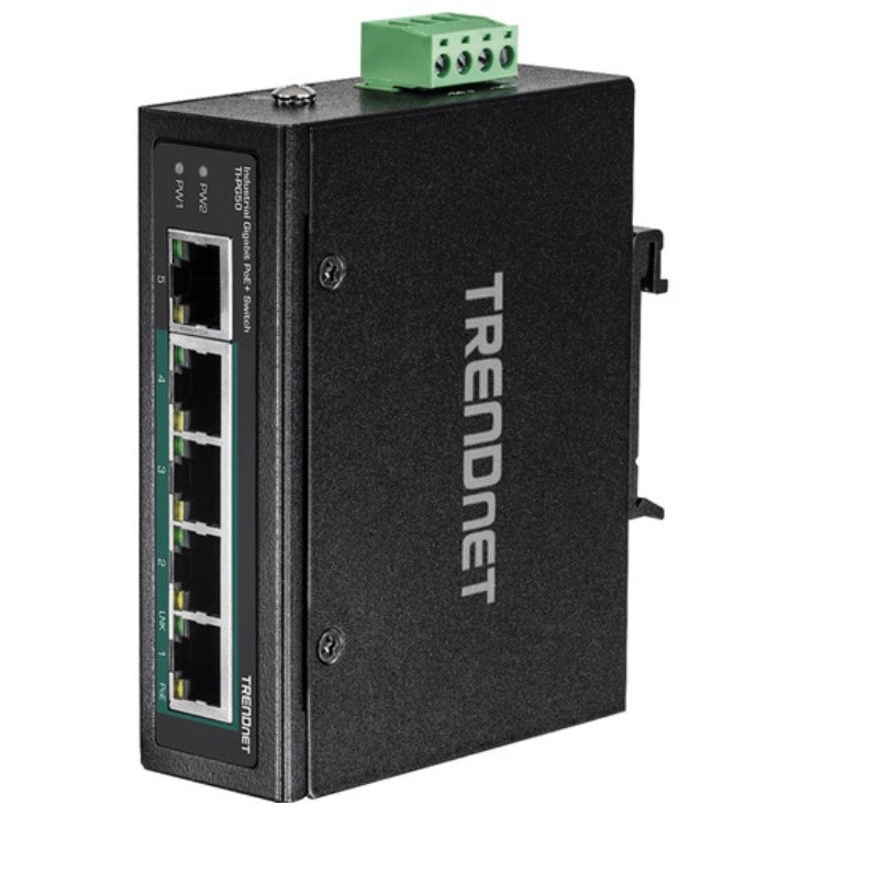 TRENDnet #TI-PE50 5-Port Industrial Fast Ethernet DIN-Rail Switch