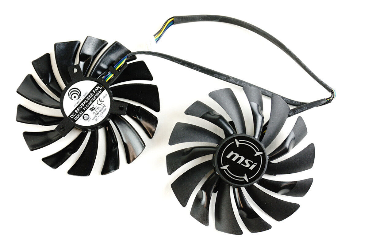 Pair Fans For MSI R9 270X 280X R7 240 250 260 270 R7 260X PLD10010S12HH 95mm