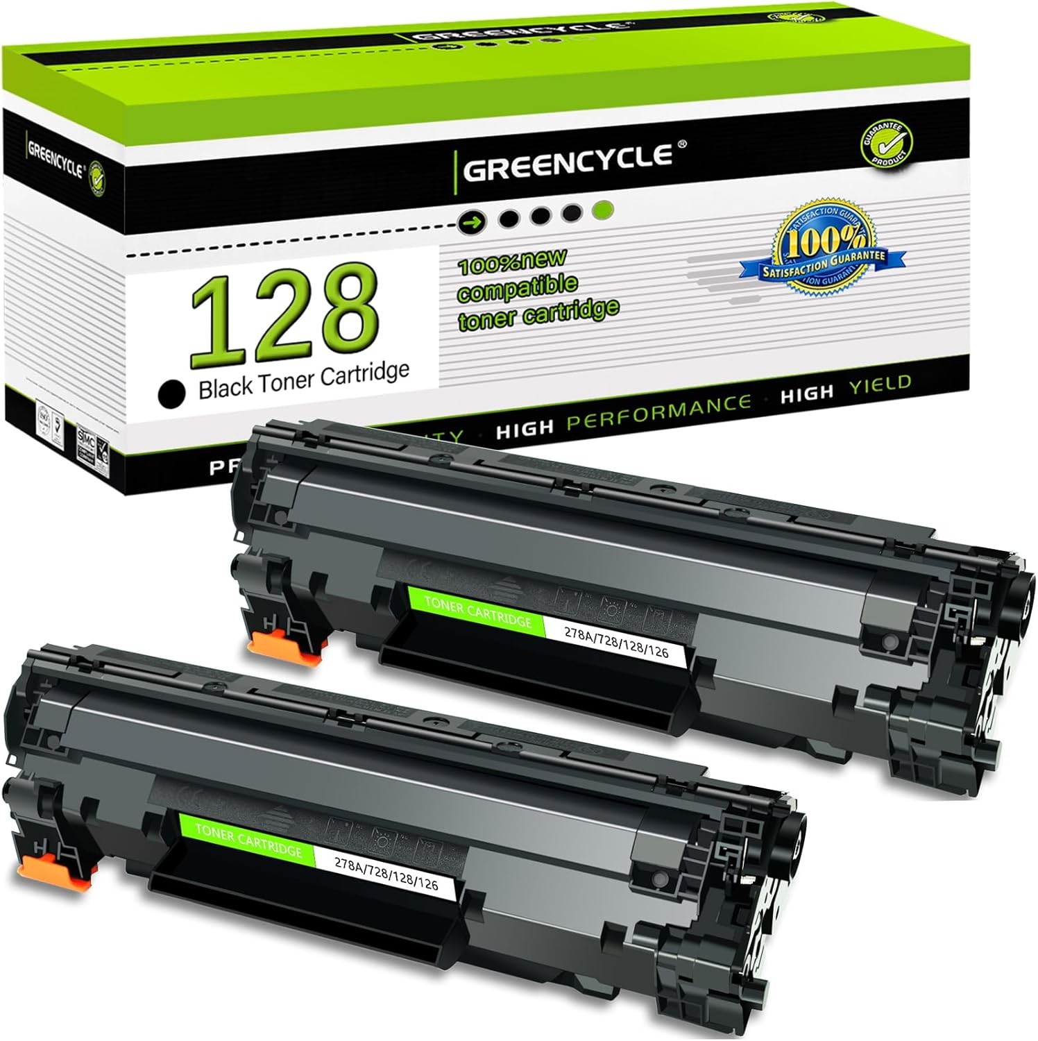 2PK Black Toner Cartridge For Canon 128 Imageclass D530 D550 MF4880dw MF4890dw