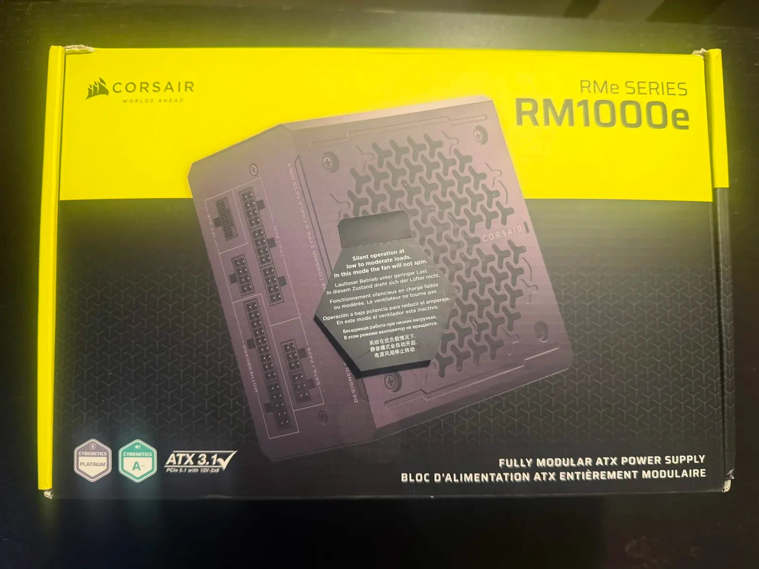 Corsair RM1000e 1000W (2025) Cybernetics Platinum Fully Modular Low Noise ATX