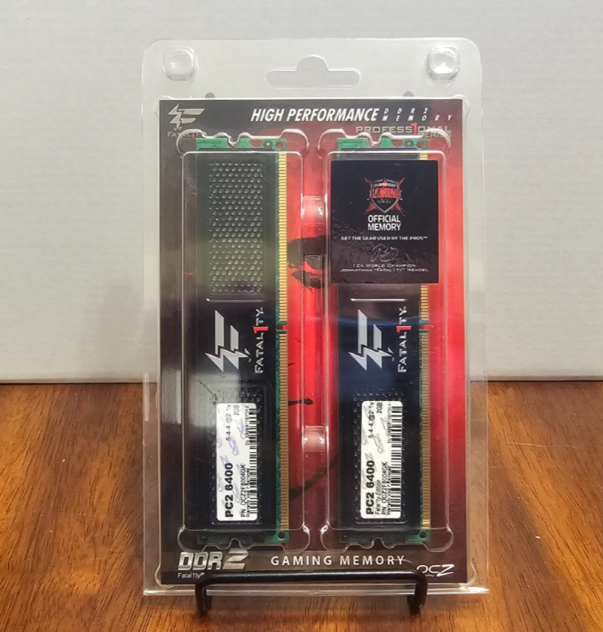 OCZ Fatal1ty 4GB (2x2GB) DDR2 800 PC2-6400 Desktop RAM OCZ2F8004GK New Sealed