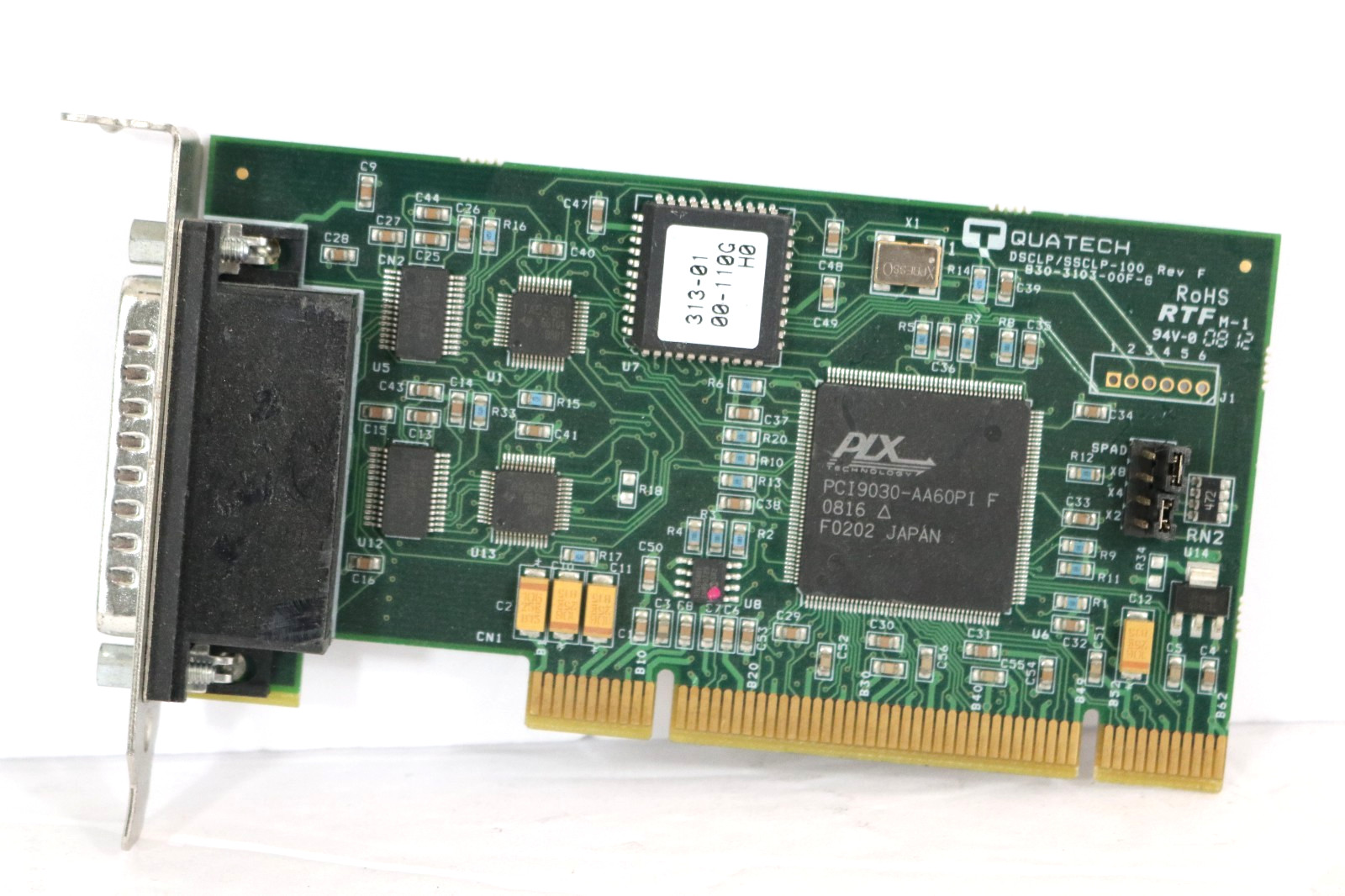 Quatech DSCLP-100 Serial PCI Card Low Profile P/N 930-3103-01F-G