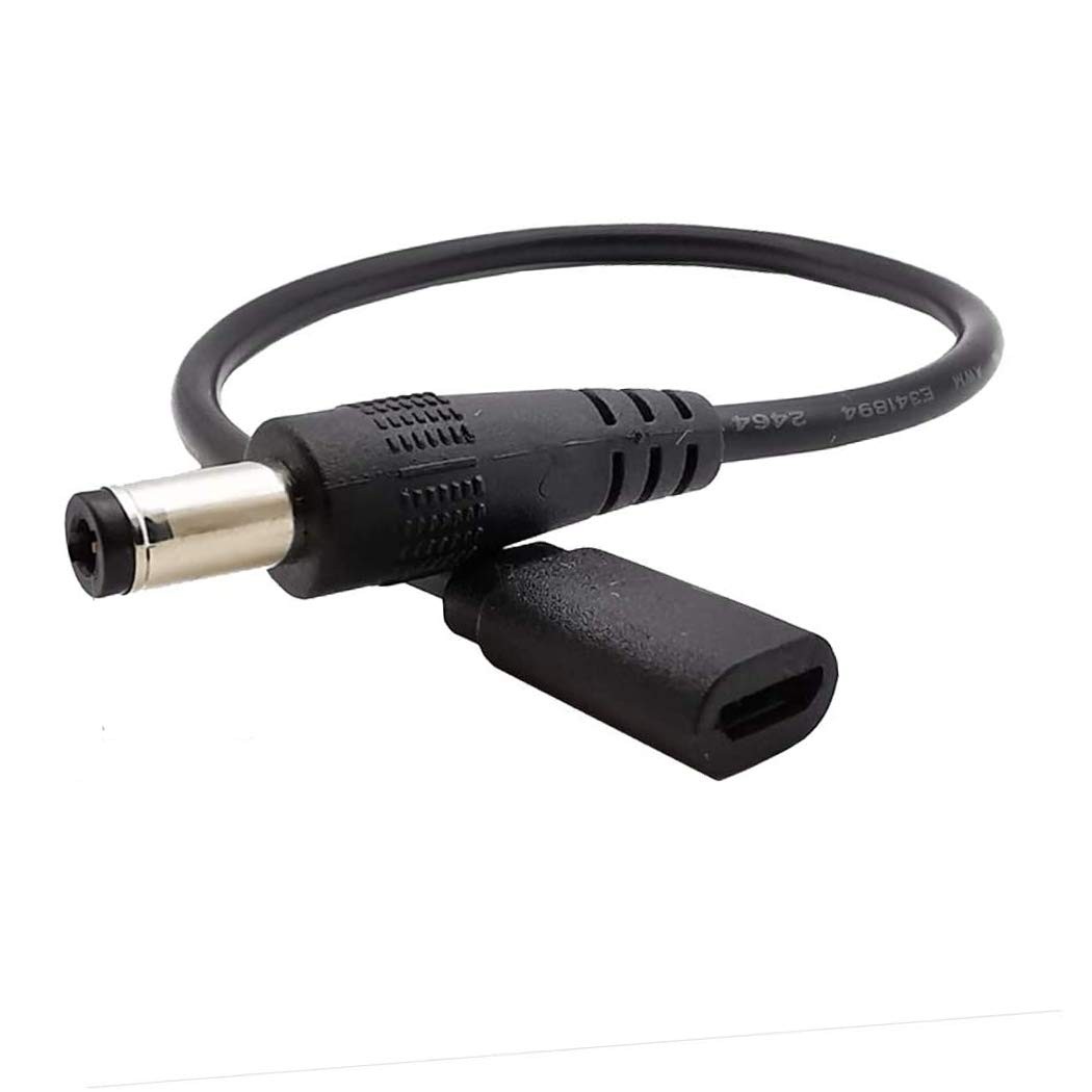 8 Inch DC 5.5mm x 2.5mm Male to Micro USB 5pin Female Power Extension Cable